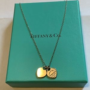 Tiffany & Co. Sterling Silver Mini Double Heart